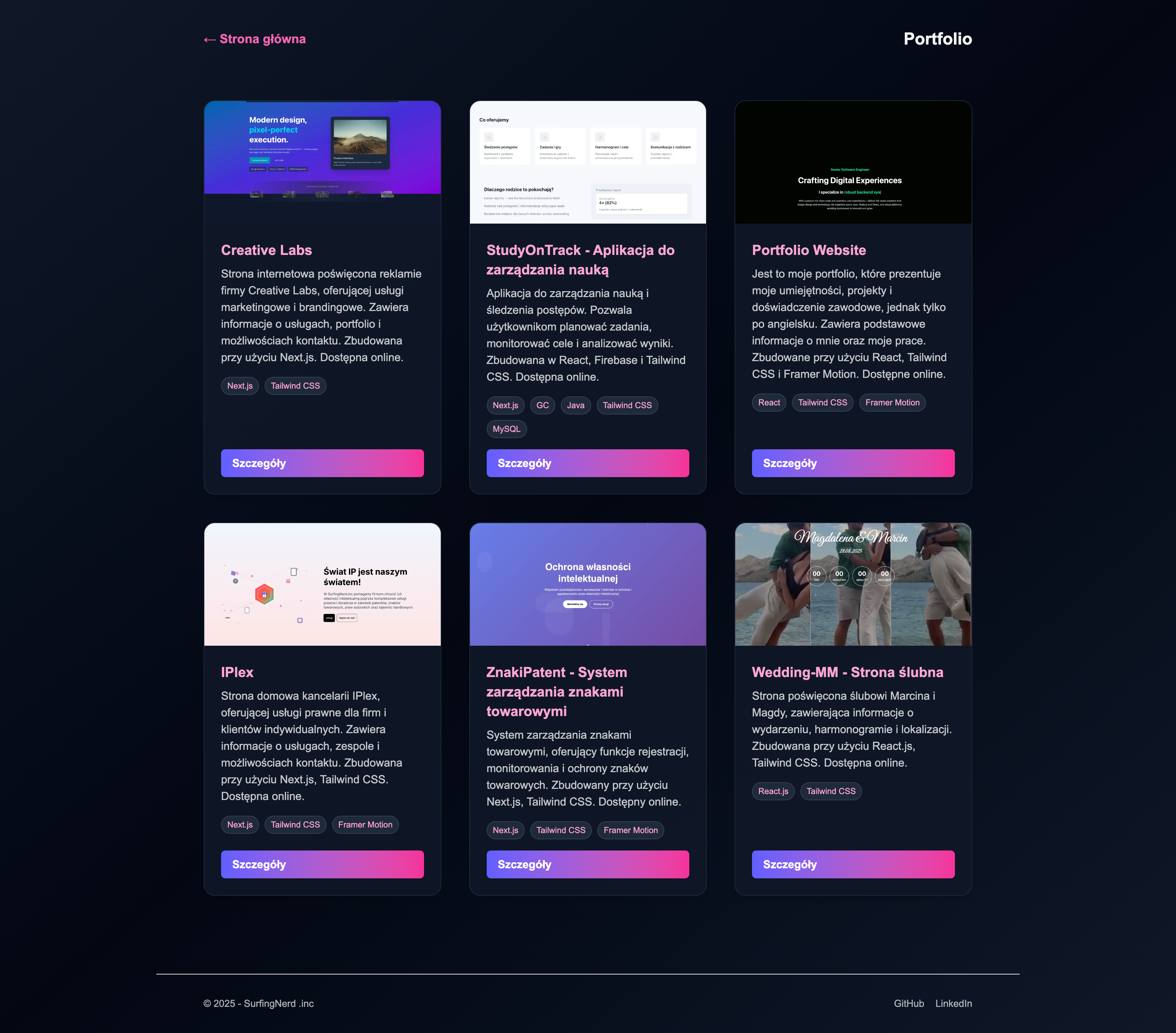 Portfolio deweloperskie screenshot 4